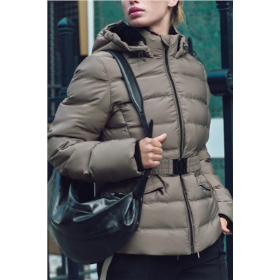 HOODED BELTED ANORAK