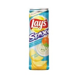 Картофельные чипсы со вкусом сметаны и лука Sour Cream&Onion от Lay's 110 гр / Lay's Stax Sour Cream & Onion Chips 110g