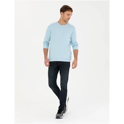 Açık Mavi Regular Fit Sweatshirt