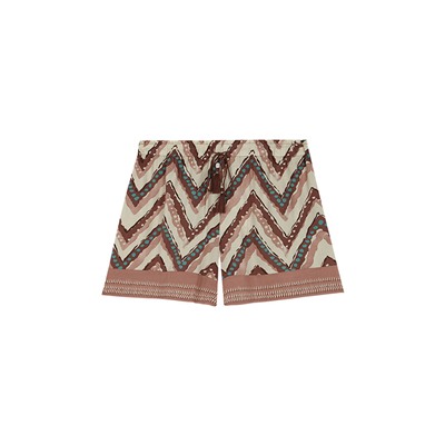 Pantalón corto viscosa estampado tribal