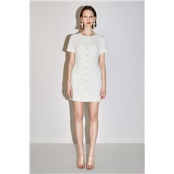 Vestido camisero Crudo
