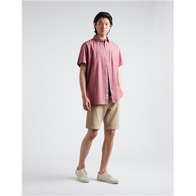 Slim Fit Denim Shorts, Men, Beige