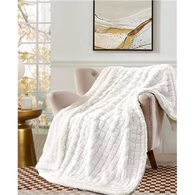 Royal Luxe Reversible Micromink to Faux-Sherpa Tie-Dye Throw, 50" x 60", Exclusively at Macy’s