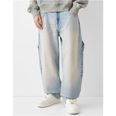 Balloon-fit carpenter jeans
