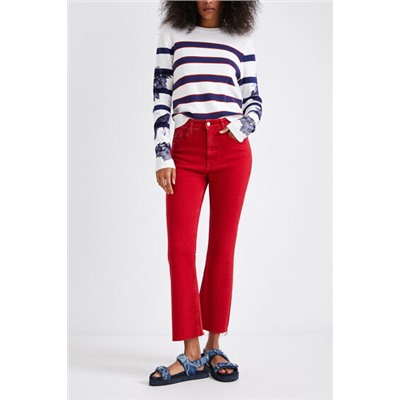 Pantalón tobillero acampanado