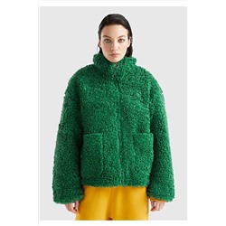 United Colors of Benetton Kadın Yeşil Teddy Mont 123A2RHSDN033