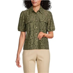 Saks Fifth Avenue Short Sleeve Lace Top