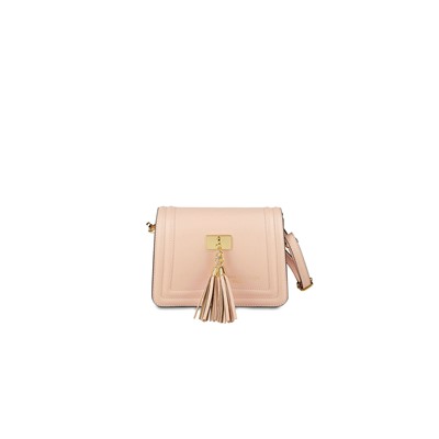 Bandolera de piel Core Rosa empolvado