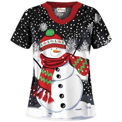 UA Snow Season Black Scrub Top