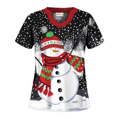 UA Snow Season Black Scrub Top