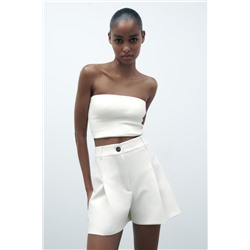 HIGH-WAIST SHORTS WITH PLEATS