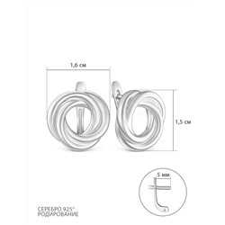 Серьги из серебра родированные 925 пробы С50147р