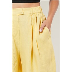 Short de lino - Amarillo