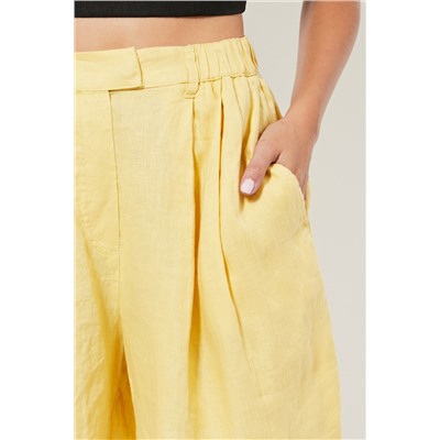 Short de lino - Amarillo