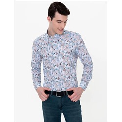 Açık Mavi Slim Fit Uzun Kollu Gömlek