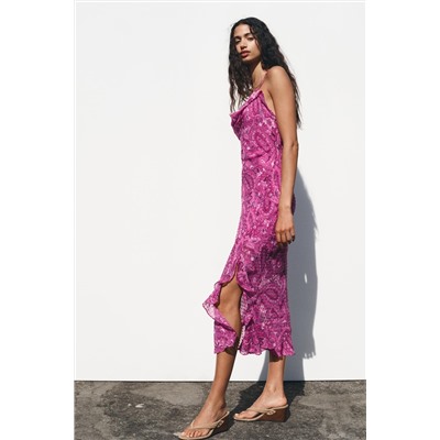 PRINTED MIDI DRESS