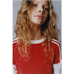 T-SHIRT WITH RIBBON TIES