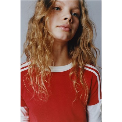 T-SHIRT WITH RIBBON TIES