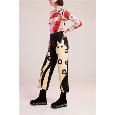 Pantalón culotte cropped