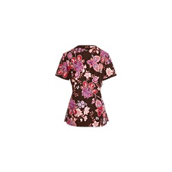 koi Scrubs Renaissance Floral Print Top