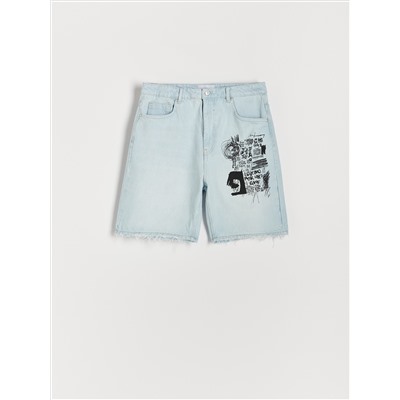 Baggy-Shorts mit Druck