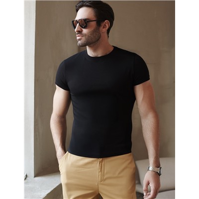 Футболка slim fit  из премиального хлопка с эластаном