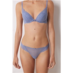 Tanga clásico plumeti encaje azul