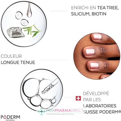 Poderm Vernis Tea Tree Color Care Or Rose Brillant n°217 8ml