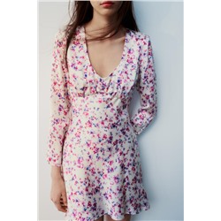 VESTIDO MINI SATINADO ESTAMPADO
