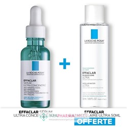 La Roche Posay Effaclar Sérum Ultra Concentré 30ml + Effaclar Eau Micellaire Ultra 50ml OFFERTE