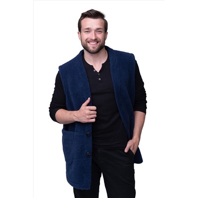 ЖИЛЕТ MEN VEST WOOL цвет Индиго XXXL