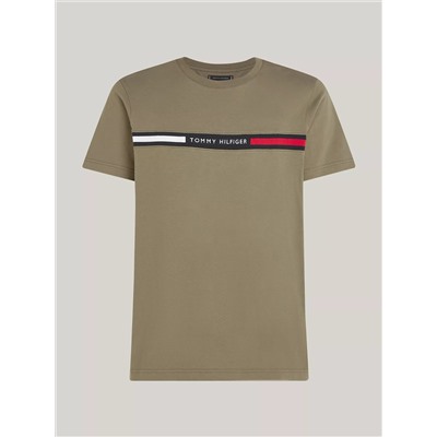 Tommy Ribbed Inset Logo T-Shirt