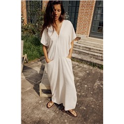 VESTIDO KAFTÁN BOLSILLOS