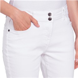 3/4 Damen Slim-Jeans im schlichten Dessin