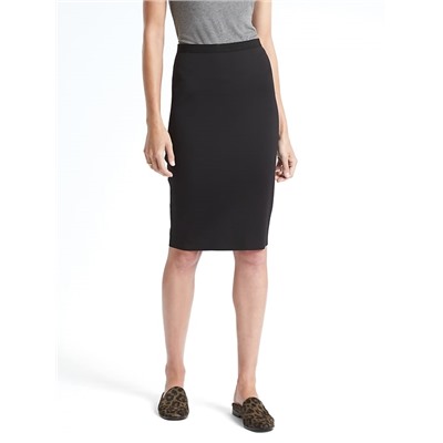 LIFE IN MOTION Wrinkle-Resistant Stretch Neoprene Pencil Skirt