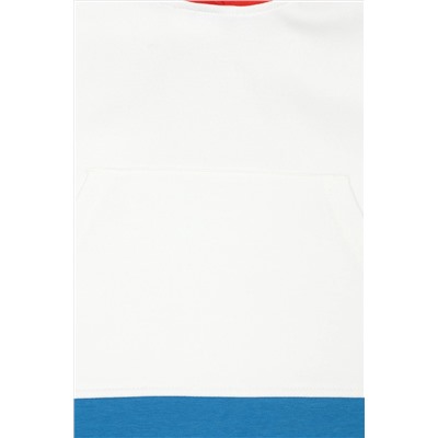 Kız Çocuk Beyaz Kapüşonlu Sweatshirt