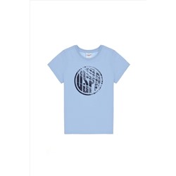 Erkek Çocuk Açık Mavi Basic Bisiklet Yaka Tişört