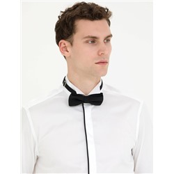 Beyaz Slim Fit Smokin Gömlek