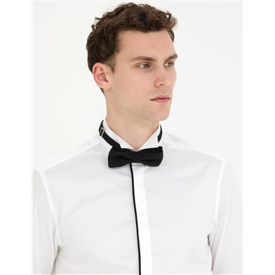Beyaz Slim Fit Smokin Gömlek