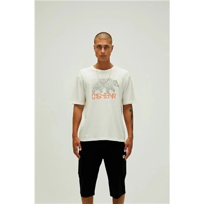Bad Bear 22.01.07.050-c108 Digibear Erkek T-shirt 22.01.07.050-Beyaz