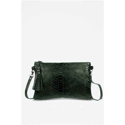 Bandolera de piel Ermine - Verde