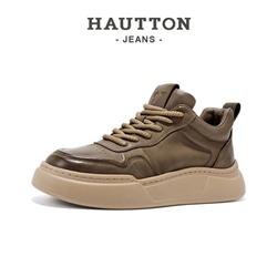 HauttonJean*s повседневная спортивная обувь для мужчин Из официального магазина  легкие и удобные мужские туфли из натуральной кожи, осень 2023, удлиняющие кроссовки на толстой подошве