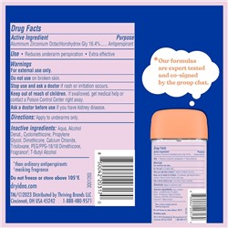 Dry Idea Gel Deodorant & Antiperspirant | 2X Longer Sweat Protection | 72-Hour Odor Protection | Unscented & Hypoallergenic for Sensitive Skin, 3 oz.
