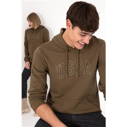Erkek Haki Basic Sweatshirt