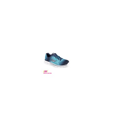 Skechers GOwalk3 Women's Pulse Lace Up Shoe Navy/Aqua