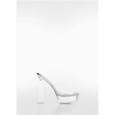 Sandalia plataforma transparente