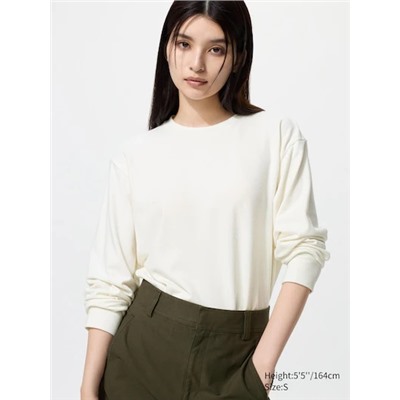 Soft Knit Fleece Crew Neck T-Shirt