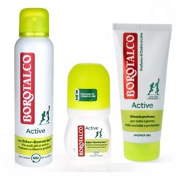 Borotalco Active Zeder & Limette Deo 150ml + deo roll on 50 ml + Duschgel 200 ml