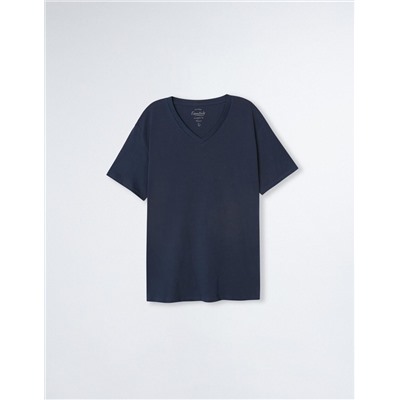 V-neck T-shirt, Men, Dark Blue