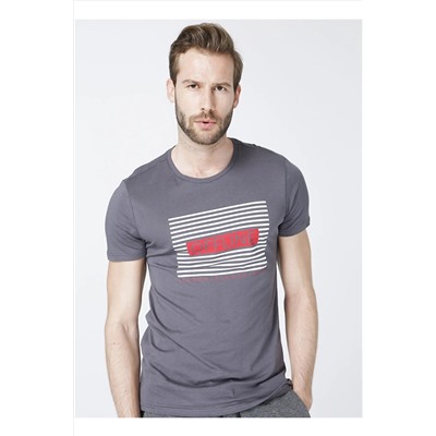 Lee Cooper Erkek Grant O Yaka T-Shirt K. Gri 212 LCM 242036